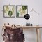 Stupell Industries Monstera Stamped Palm Leaves 2 pc Framed Giclee Wall Art Set Design by Lanie Loreth